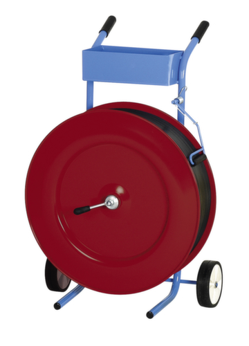 Fahrbares Abrollgerät für PP-Umreifungsband