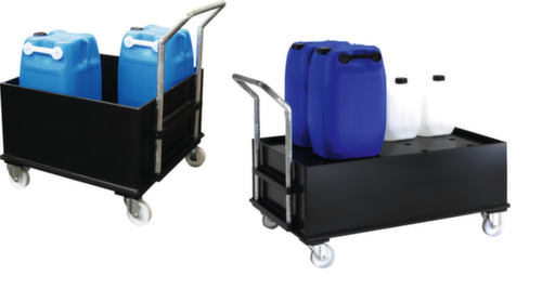 Fahrbare PE-Auffangwanne für 220-Liter-Fässer