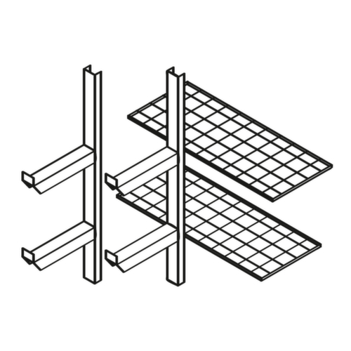 Gitterrostregal für Gefahrstoff-Container, Breite x Tiefe 1200 x 800 mm