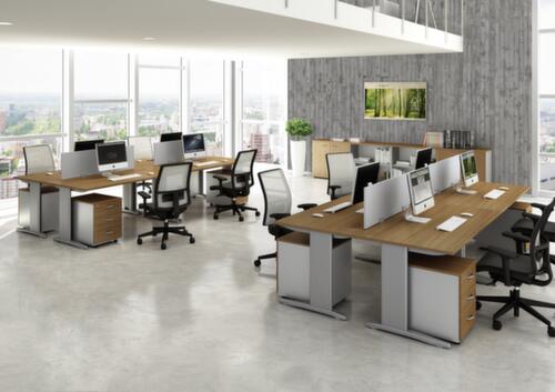 Quadrifoglio Schreibtisch Practika mit C-Fußgestell