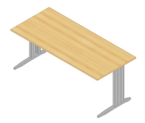 Quadrifoglio Schreibtisch Practika mit C-Fußgestell