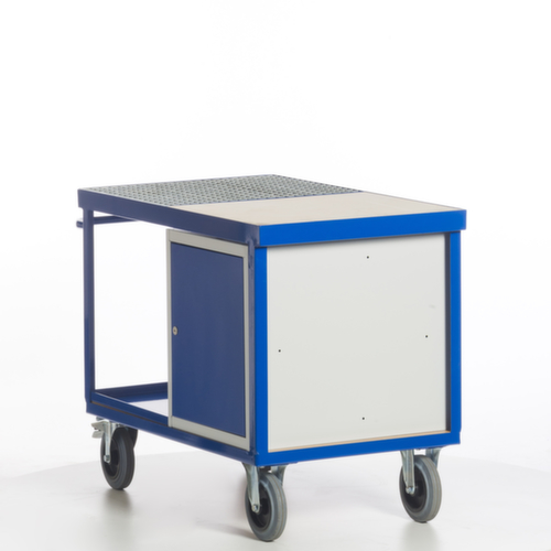 Rollcart Umwelt-Werkstattwagen mit öldichter Wanne und Gitterrost, Traglast 600 kg, Ladefläche 1150 x 700 mm
