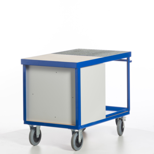 Rollcart Umwelt-Werkstattwagen mit öldichter Wanne und Gitterrost, Traglast 600 kg, Ladefläche 1150 x 700 mm