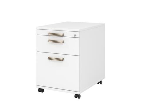 Rollcontainer Up and Down mit HR-Auszug, 1 Schublade(n), weiß/weiß