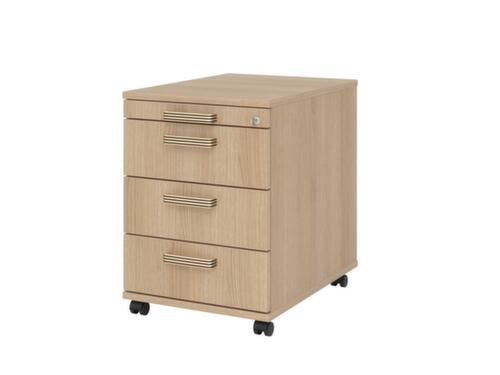 Rollcontainer Up and Down, 3 Schublade(n), Eiche/Eiche