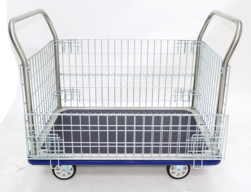 UDOBÄR Gitter-Vierwandwagen mit rutschfester Ladefläche, Traglast 500 kg