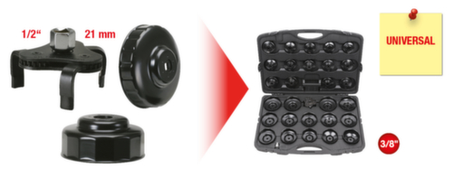 KS Tools 3/8" Ölfilterschlüssel-Satz