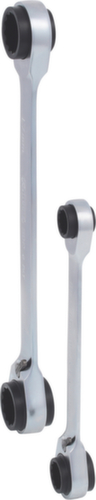 KS Tools 4 in 1 GEARplus umschaltbar Doppel-Ratschenringschlüssel-Satz