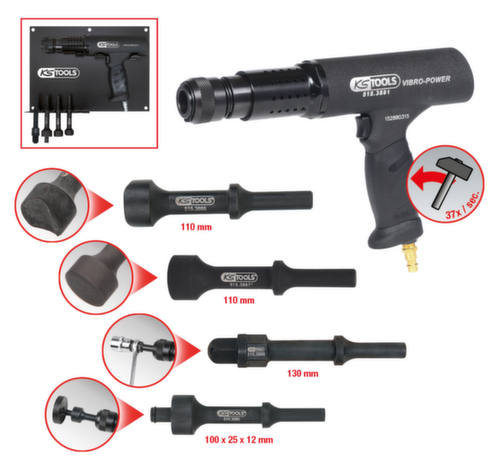KS Tools Vibro-Impact Druckluft-Meißelhammer-Satz