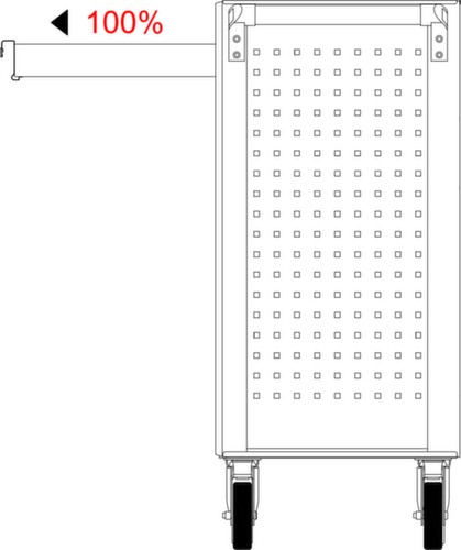 KS Tools ECOline SCHWARZ/ROT Werkstattwagen mit 7 Schubladen und 215 Premium-Werkzeugen
