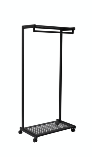 Kompakte Reihengarderobe MAULbolero fahrbar, RAL9004 Signalschwarz