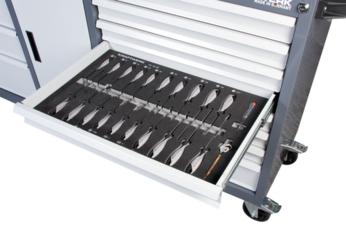 KRAFTWERK® Extra breiter Werkstattwagen BASIC LINE XXL BT1800 inklusive Werkzeug, 13 Schublade(n)
