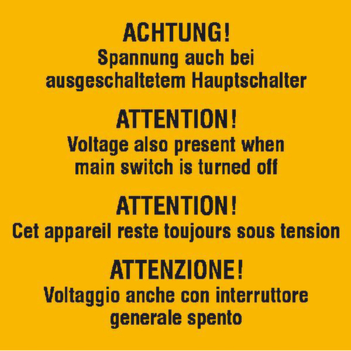Warn-Zusatzschild