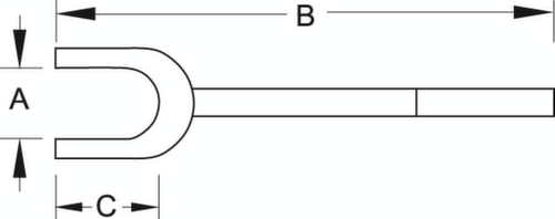 GEDORE 1.70/5 Trenn- und Montagegabel 45 mm