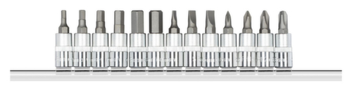 GEDORE R48008013 Schraubendrehereinsätze 1/4 +Leiste 13-teilig