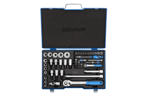 GEDORE 19 V20 U-10 Steckschlüssel-Satz 1/4"+1/2" 50-teilig 4-30 mm