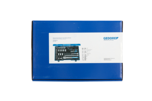 GEDORE 19 V20 U-10 Steckschlüssel-Satz 1/4"+1/2" 50-teilig 4-30 mm
