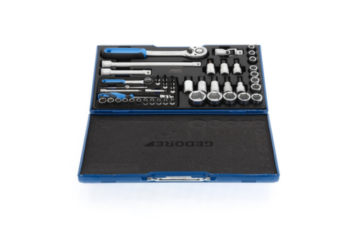 GEDORE 19 V20 U-10 Steckschlüssel-Satz 1/4"+1/2" 50-teilig 4-30 mm