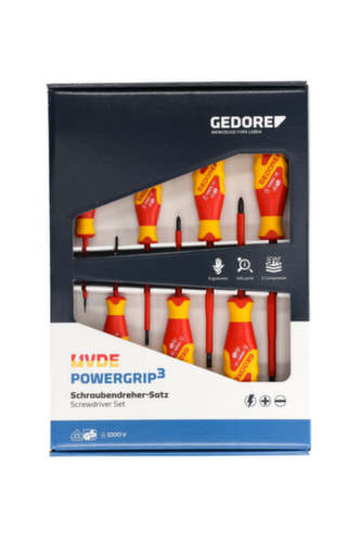 GEDORE VDE 2170-2160 PH-077 VDE-Schraubendreher-Satz 7teilig IS 2,5-6,5 PH 0-2