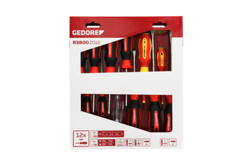 GEDORE R38002012 Schraubendrehersatz PH+PZ+LS 2K 12-teilig