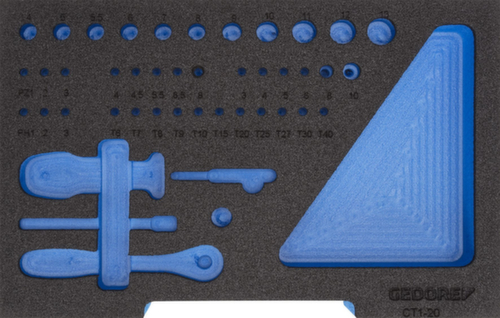 GEDORE EI-1100 CT1-20 Schaumstoffmodul 1/2 L-BOXX 136 leer
