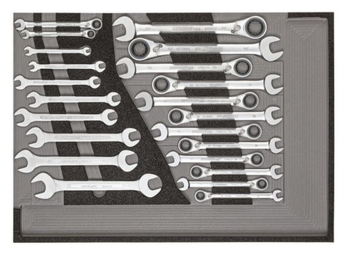 GEDORE R21560005 Werkzeugsatz im Werkstattwagen MECHANIC schwarz 129-teilig