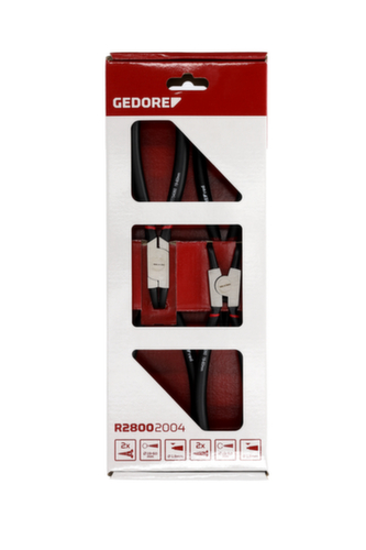 GEDORE R28002004 Sicherungsringzangensatz gerade + gewinkelt 90° 4-teilig