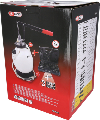 KS Tools Universal Getriebeöl-Füllsystem-Satz mit 23-tlg Adaptersatz