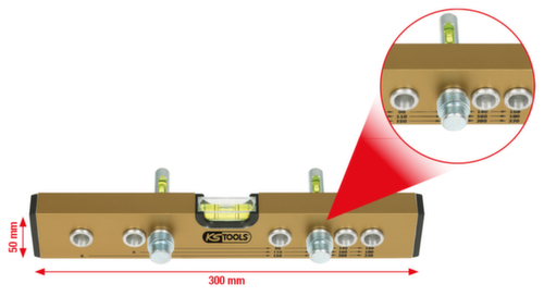KS Tools Normabstandswasserwaage / Montage-Anschluss-Lehre