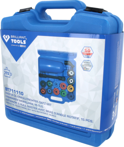 Brilliant Tools MASTER Öl-Einfülltrichter-Satz mit drehbarem Winkelarm