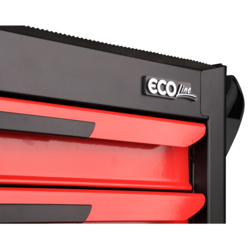 KS Tools ECOline SCHWARZ/ROT Werkstattwagen mit 7 Schubladen und 598 Premium-Werkzeugen