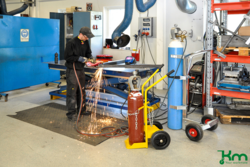 Kongamek Flaschenkarre, für 2x20 l Flasche, Vollgummi-Bereifung