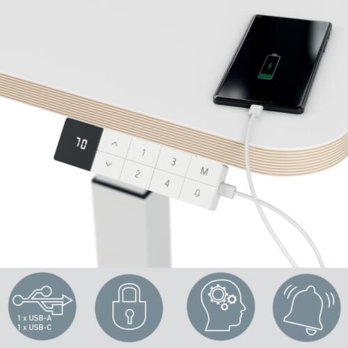 Leitz Elektrisch höhenverstellbarer Sitz-Steh-Schreibtisch Ergo
