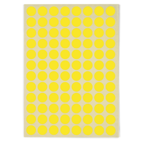 Farbige Markierungspunkte auf DIN A5 Bogen 15 mm