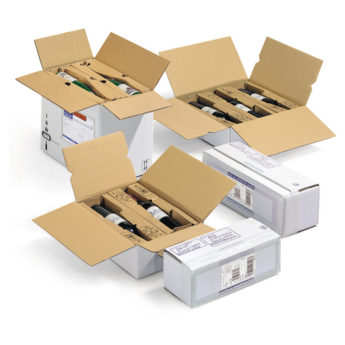 Flaschenkarton mit Kartoneinlage für 3 Flaschen
