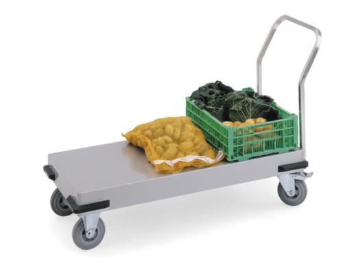 Hupfer Chariot avec barre de poussée en acier inoxydable