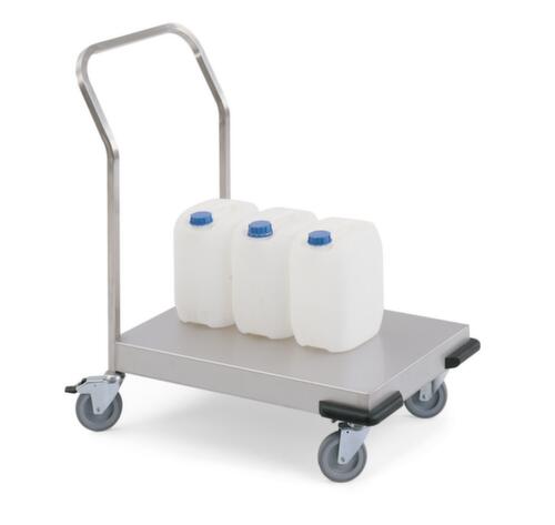 Hupfer Chariot avec barre de poussée en acier inoxydable