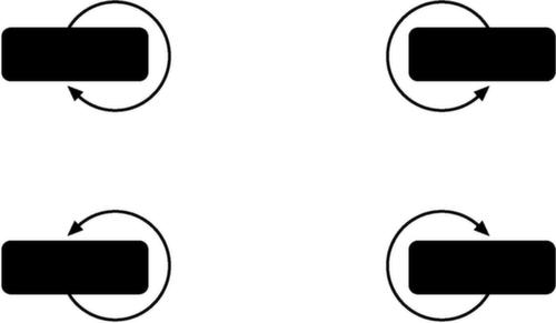 VARIOfit 4 roulettes pivotantes pour chariot de manutention