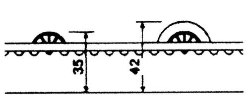 Rail à galets type lourd