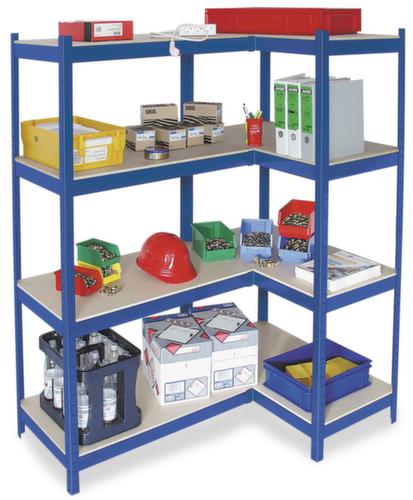 Rayonnage sans boulons à plateaux agglomérés avec 4 tablettes