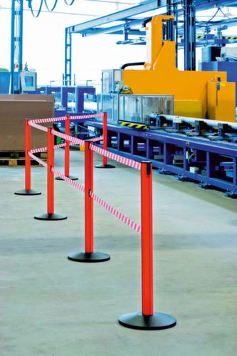 Poteau de barrière à sangle Safety avec 1 ou 2 sangles