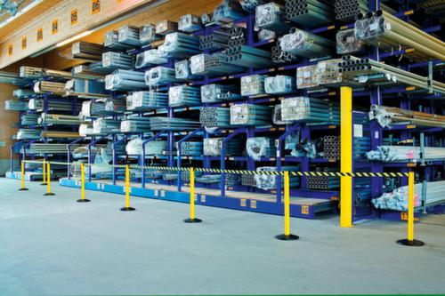 Poteau de barrière à sangle Safety avec 1 ou 2 sangles