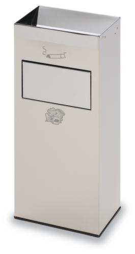 Poubelle en acier inoxydable avec trappe d'insertion