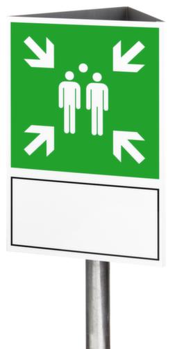 Panneau de sortie de secours point de rassemblement