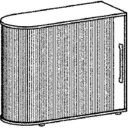 Gera Armoire à rideaux transversaux Milano