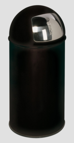 VAR Poubelle « Push », 50 l, RAL9005 noir foncé