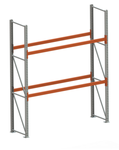 META Rayonnage à palettes MULTIPAL pour 6 palettes, largeur 2870 mm, 3 niveaux de stockage