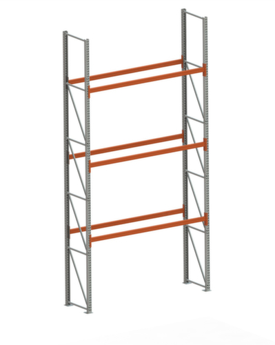 META Rayonnage à palettes MULTIPAL pour 8 palettes, largeur 2870 mm, 4 niveaux de stockage