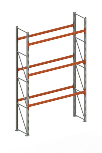META Rayonnage à palettes MULTIPAL pour 8 palettes, largeur 2900 mm, 4 niveaux de stockage