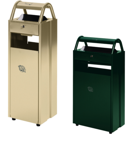 VAR Cendrier poubelle avec 2 ouvertures d'introduction